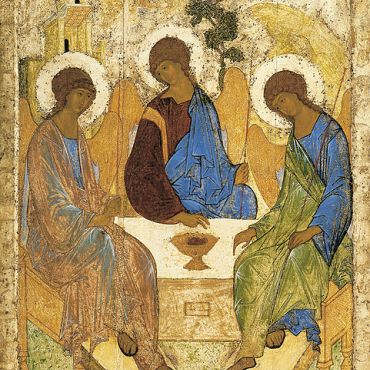 "The Trinity" by Andrei Rublev (15th century)